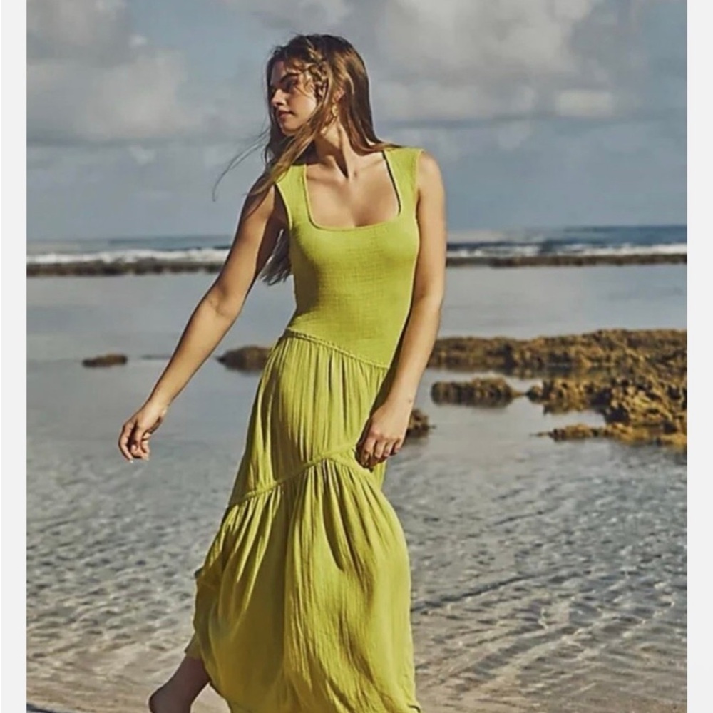 Free People Green Maxi Dress
